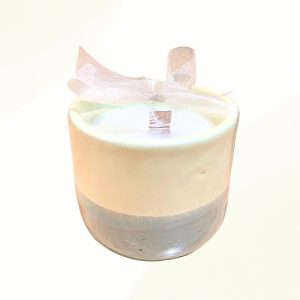 Bergamot orange scented rice wax candle