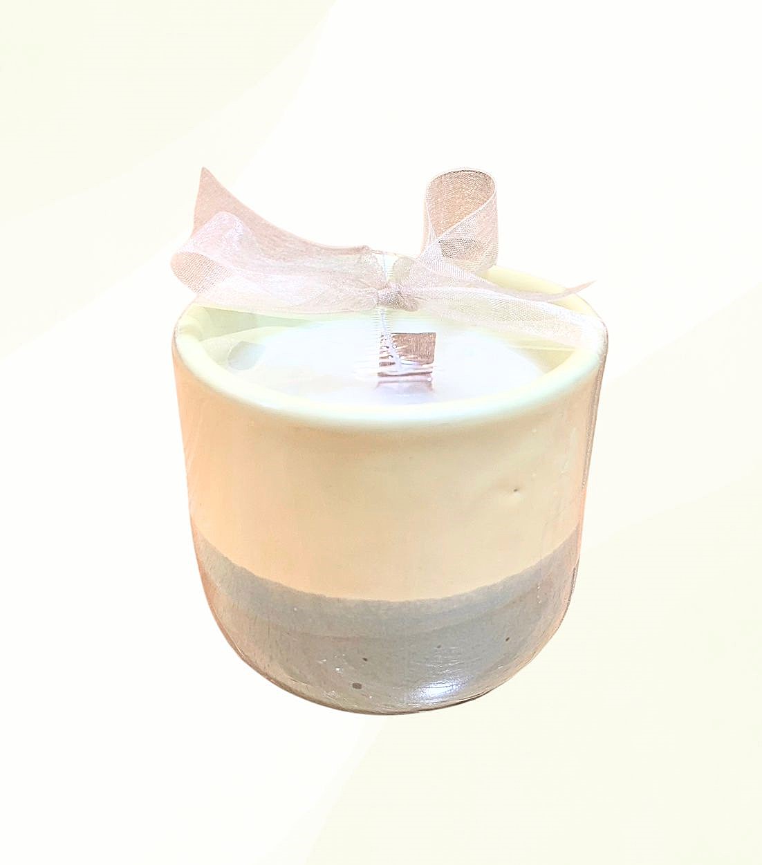 Bergamot orange scented rice wax candle